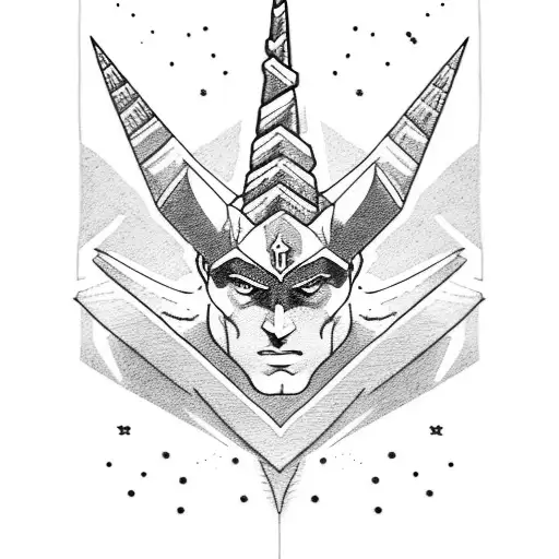 Superman and unicorn tattoo design idea