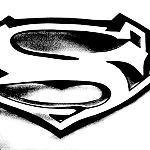 Superman Logo with unicorn tattoo design idea