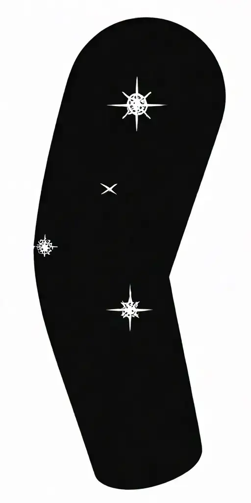 map, compass, watch gears, catholic symbols, filigree tattoo design idea