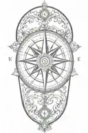compass rose tattoo design idea