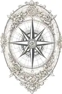 compass rose tattoo design idea