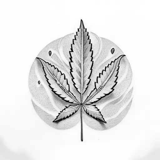 tattoo for 4 friend including weed leaf tattoo design idea