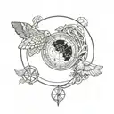 Good Karma, Peace, Duality of world, Mind-Body-Soul,Life is a circle, reincarnation  tattoo design idea