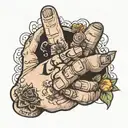 can you make a hand tatto but on the fingers it says lust in thug life font letters and a really good aesthetic hand tat tattoo design idea