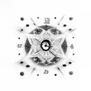11:11, clock, cross, Akashic tattoo design idea