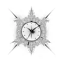 11:11, clock, cross, Akashic tattoo design idea