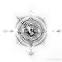 11:11 clock, cross, Akashic tattoo design idea