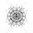 11:11 clock, cross, Akashic tattoo design idea