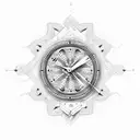11:11, clock, cross tattoo design idea