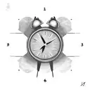 11:11, clock, cross tattoo design idea