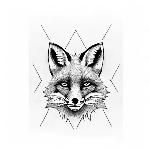 fox in joker costume tattoo design idea