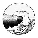 wave barrel tattoo design idea