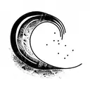 wave barrel tattoo design idea