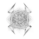 web of wyrd in wood line tattoo design idea