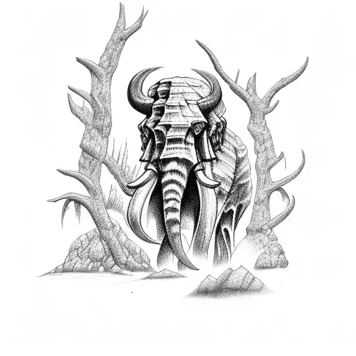 mammoth  tattoo design idea