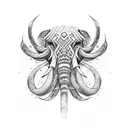 mammoth  tattoo design idea