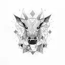 cosmic boar tattoo design idea