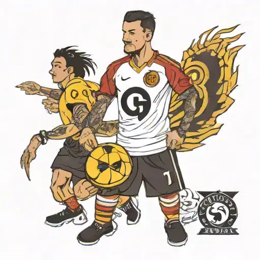 Galatasaray jersey and holding tattoo design idea