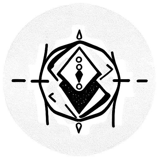 cyber cipher tattoo design idea