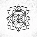 cyber cipher tattoo design idea