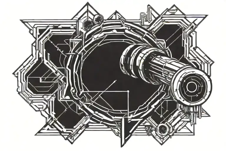 welding torch tattoo design idea