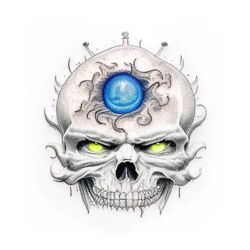 good vs evil, heaven vs hell, positive vs negative  tattoo design idea