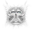 good vs evil, heaven vs hell, positive vs negative  tattoo design idea