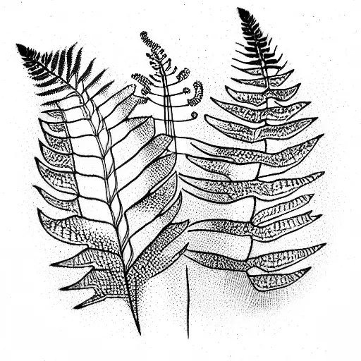 Fern Tree tattoo design idea