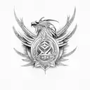 phoenix, Vegvisir, lion, samurai warrior, raven, dragon tattoo design idea