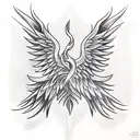 Phoenix tattoo design idea