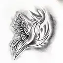Phoenix tattoo design idea