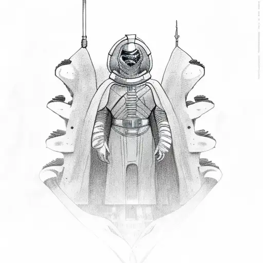 dune movie, atreides, harkonnen, corrino, sandworm, firemen, sleeve tattoo design idea