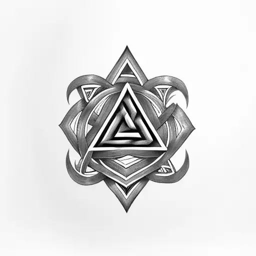 Valknut Symbol Cover Up tattoo design idea