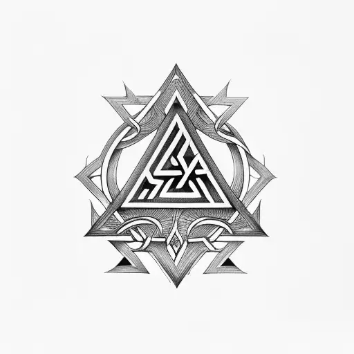 Valknut Symbol Cover Up tattoo design idea