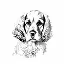 cocker spaniel tattoo design idea