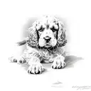cocker spaniel tattoo design idea