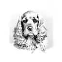 cocker spaniel tattoo design idea