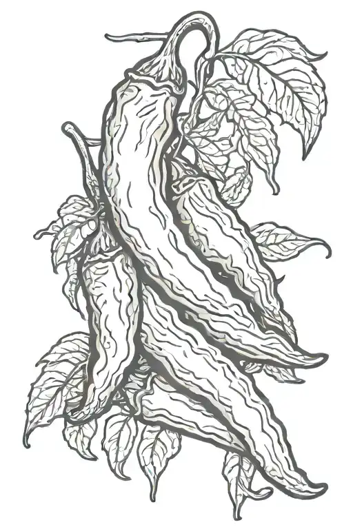 chili pepper tattoo design idea