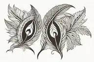 turkey feathers  tattoo design idea