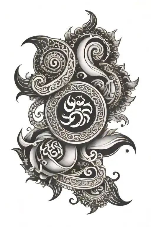 Varsha, Raju, Sonal name intertwined tattoo design idea