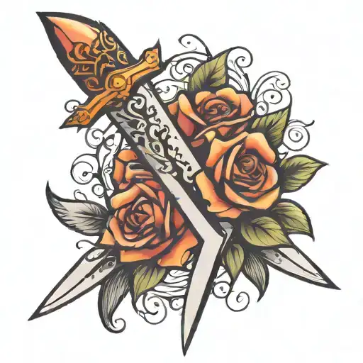 feminine dagger tattoo tattoo design idea
