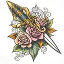feminine dagger tattoo tattoo design idea