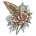 feminine dagger tattoo tattoo design idea