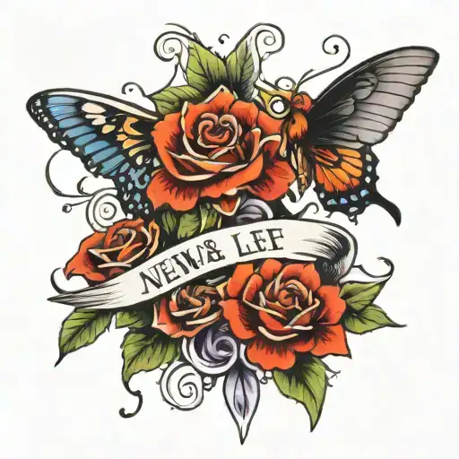 New life, cycle of death and rebirth, transformation change, strenght, passion, growth tattoo design idea