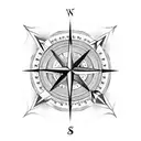 A compass with a crown symbolizing leadership and adventure tattoo design idea