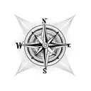 A compass with a crown symbolizing leadership and adventure tattoo design idea