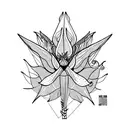 Bird of Paradise in hell tattoo design idea