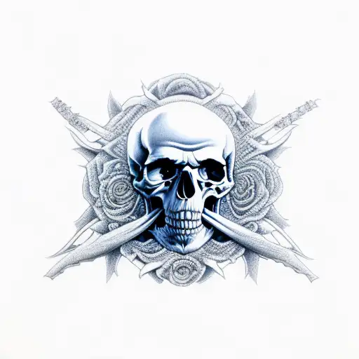 freedom with skulls  tattoo design idea