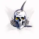 freedom with skulls  tattoo design idea