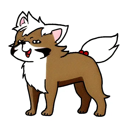 Indian spitz dog tattoo design idea